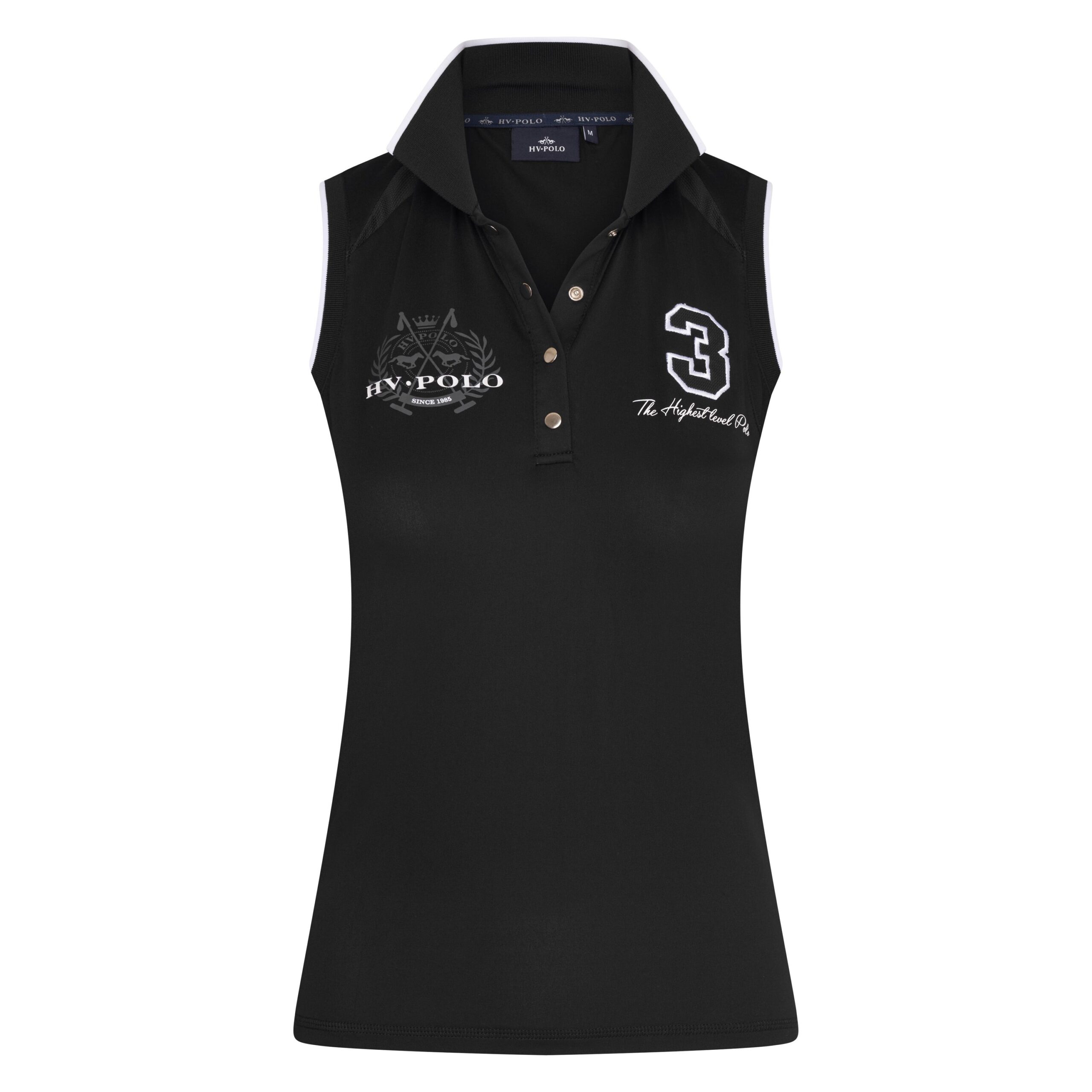 HV Polo Poloshirt Favouritas Tech Mouwloos Zwart